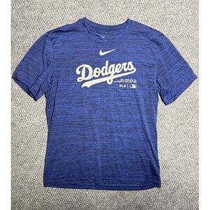 Los Angeles Dodgers T-Shirt Nike Dri-FIT Blue MLB Baseball Performance Size M